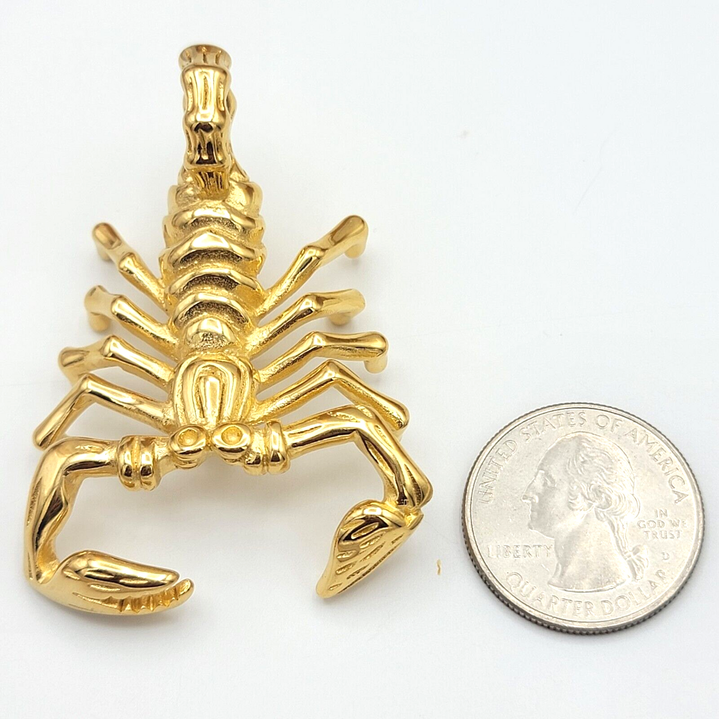 Necklaces - Stainless Steel Gold Plated. Scorpion Scorpio Zodiac Pendant & Chain