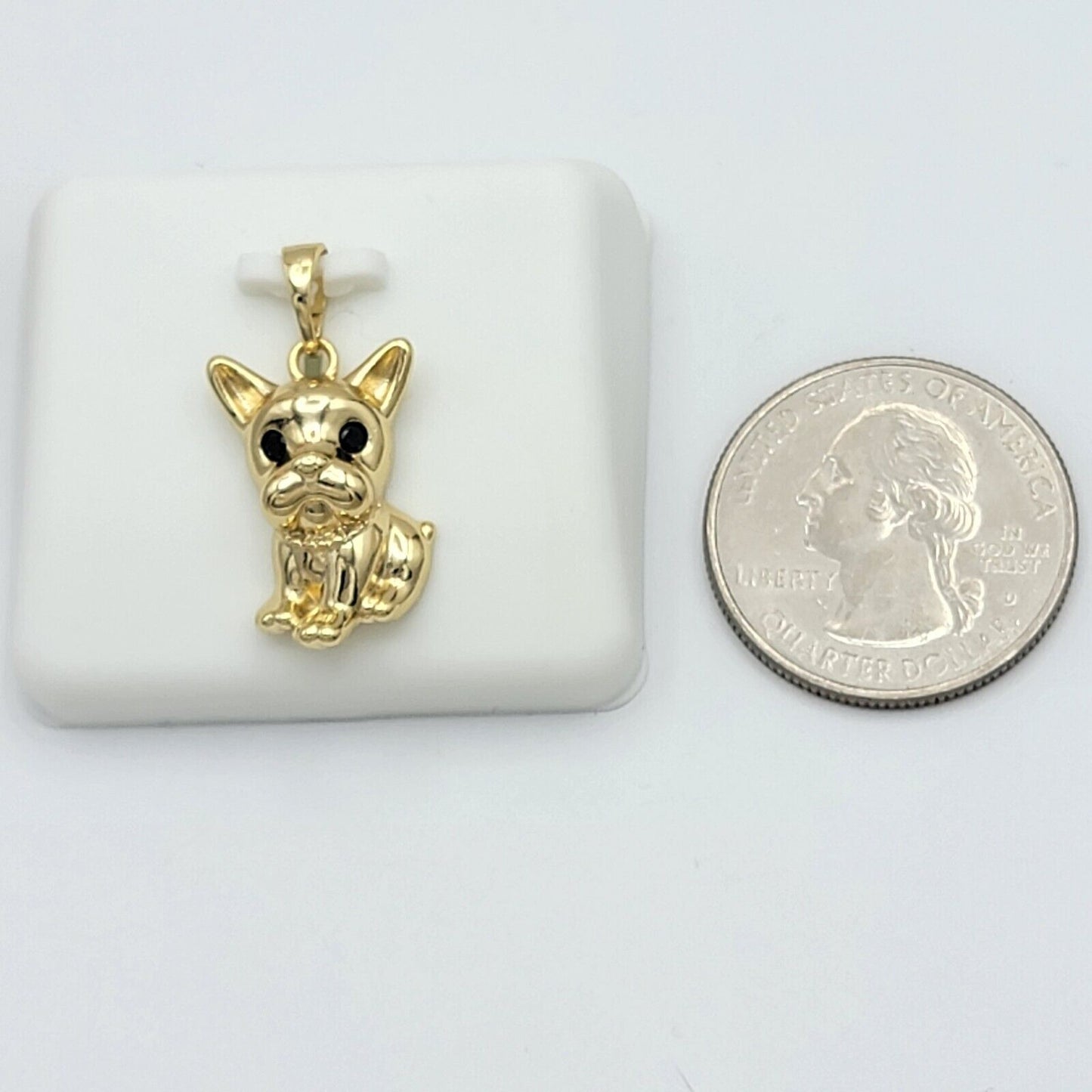 Necklaces - 14K Gold Plated. French Bulldog Pendant & Chain.