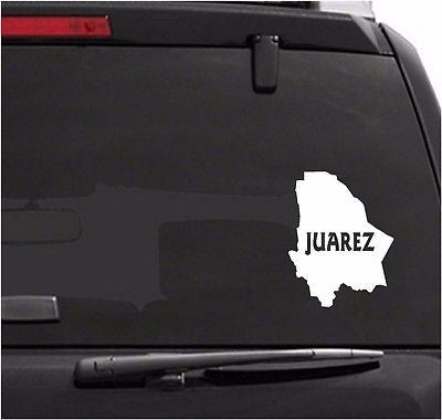Decals - Stickers. Mexico: Mapa Juarez. Map.