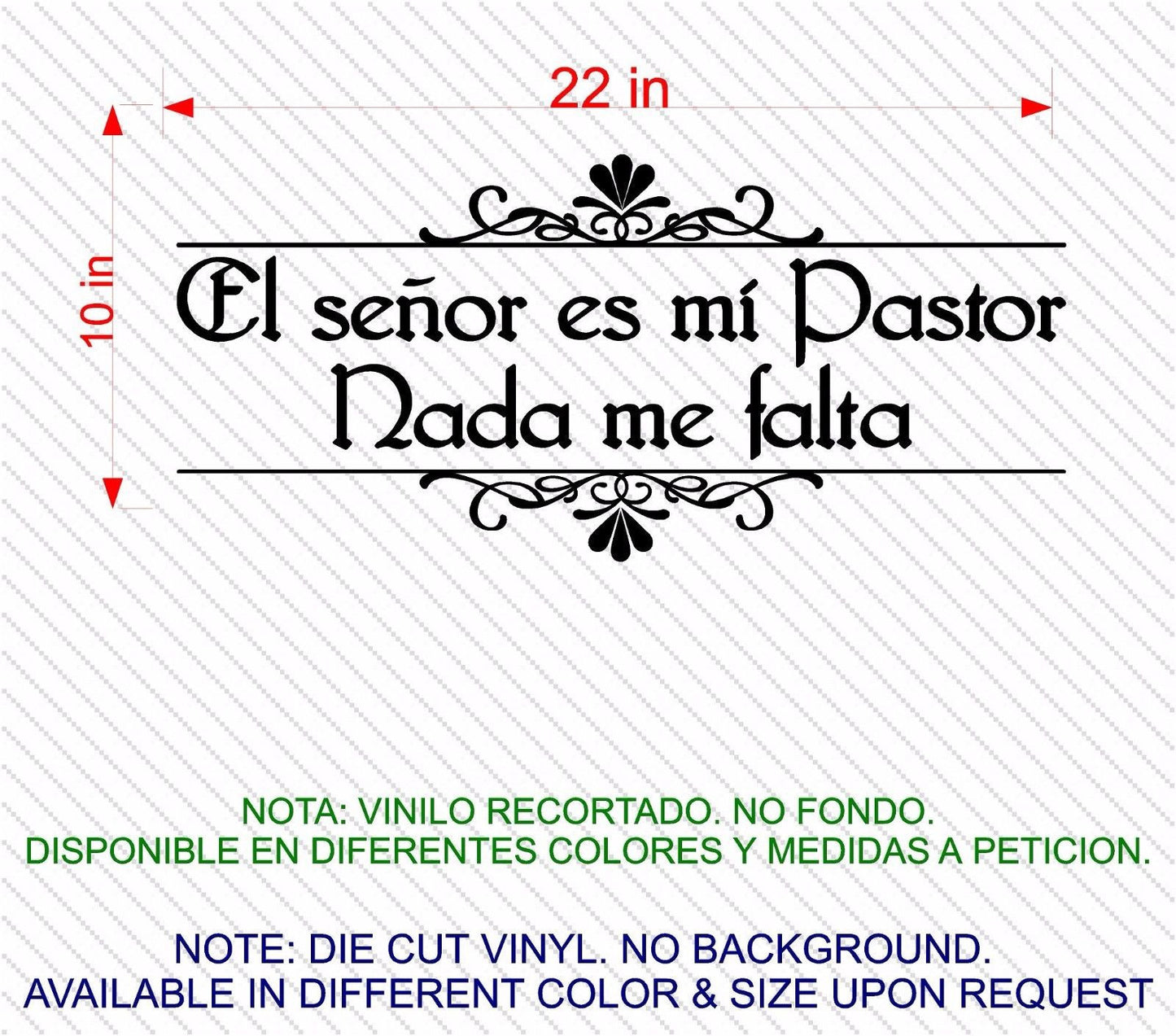 Vinilos Decorativos. Versículo de la biblia: Salmo 23:1
