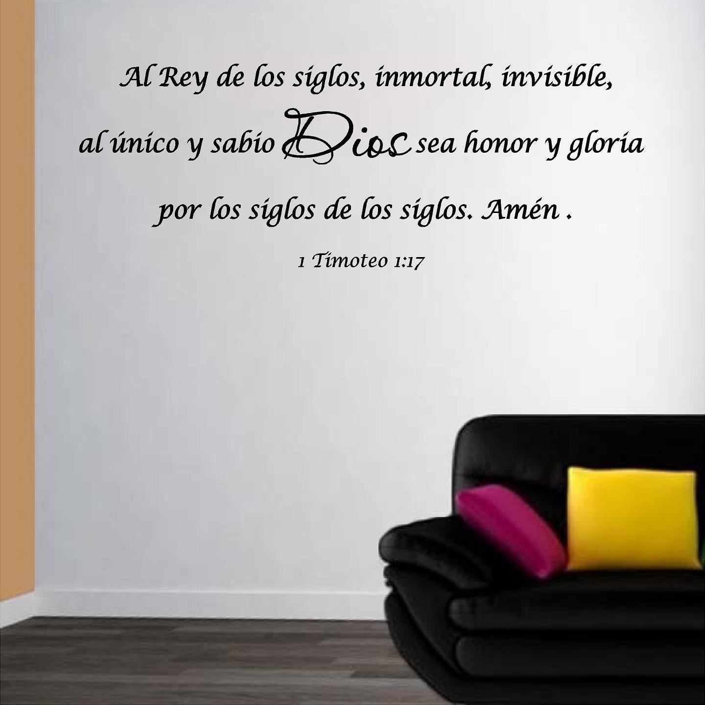 Vinilos Decorativos. Versículo de la biblia: 1 Timoteo 1:17