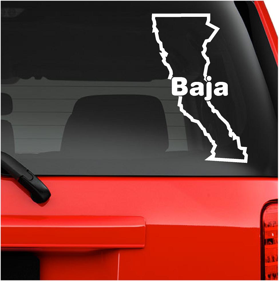 Decals - Stickers. Mexico: Baja Califonia Map.