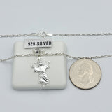 Solid 925 Sterling Silver. Saint Benedict Pendant & Chain Necklace San Benito