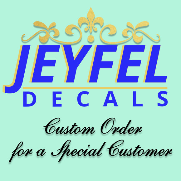 America Embroidery Logo Decal - Custom Order (Not for public sale)