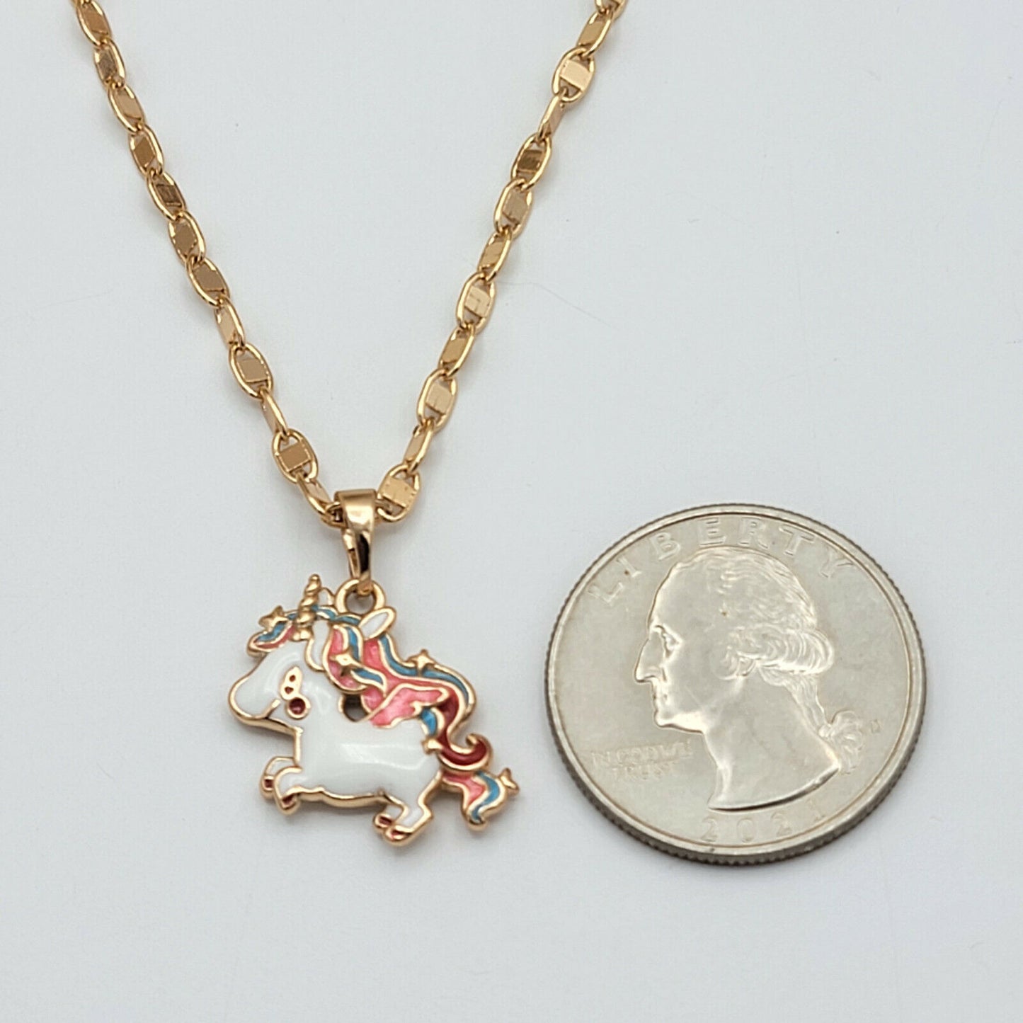 Necklaces - 18K Gold Plated. Unicorn Pendant & Chain.