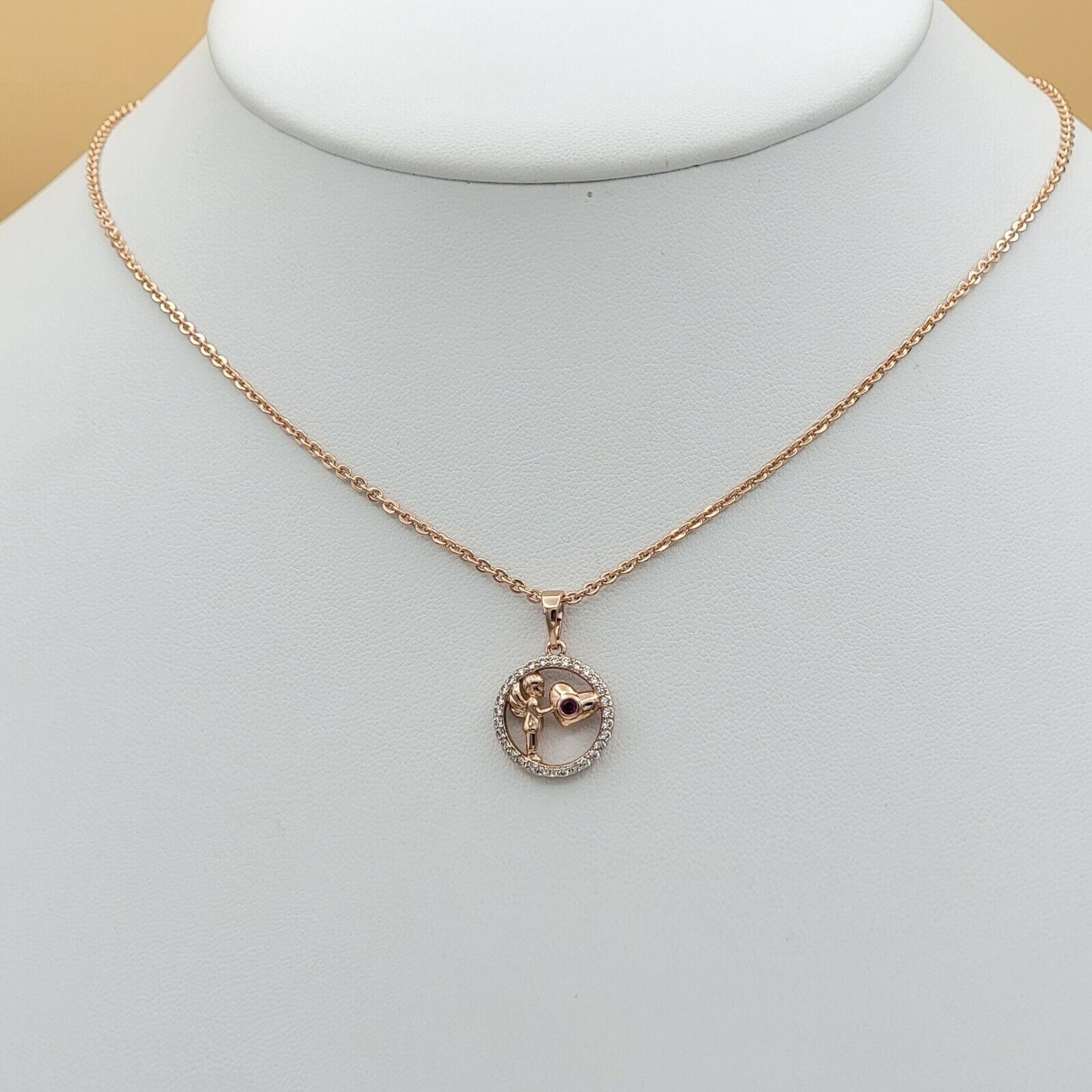 Necklaces - Rose Gold Plated. My Angel My Heart - Pendant & Chain.