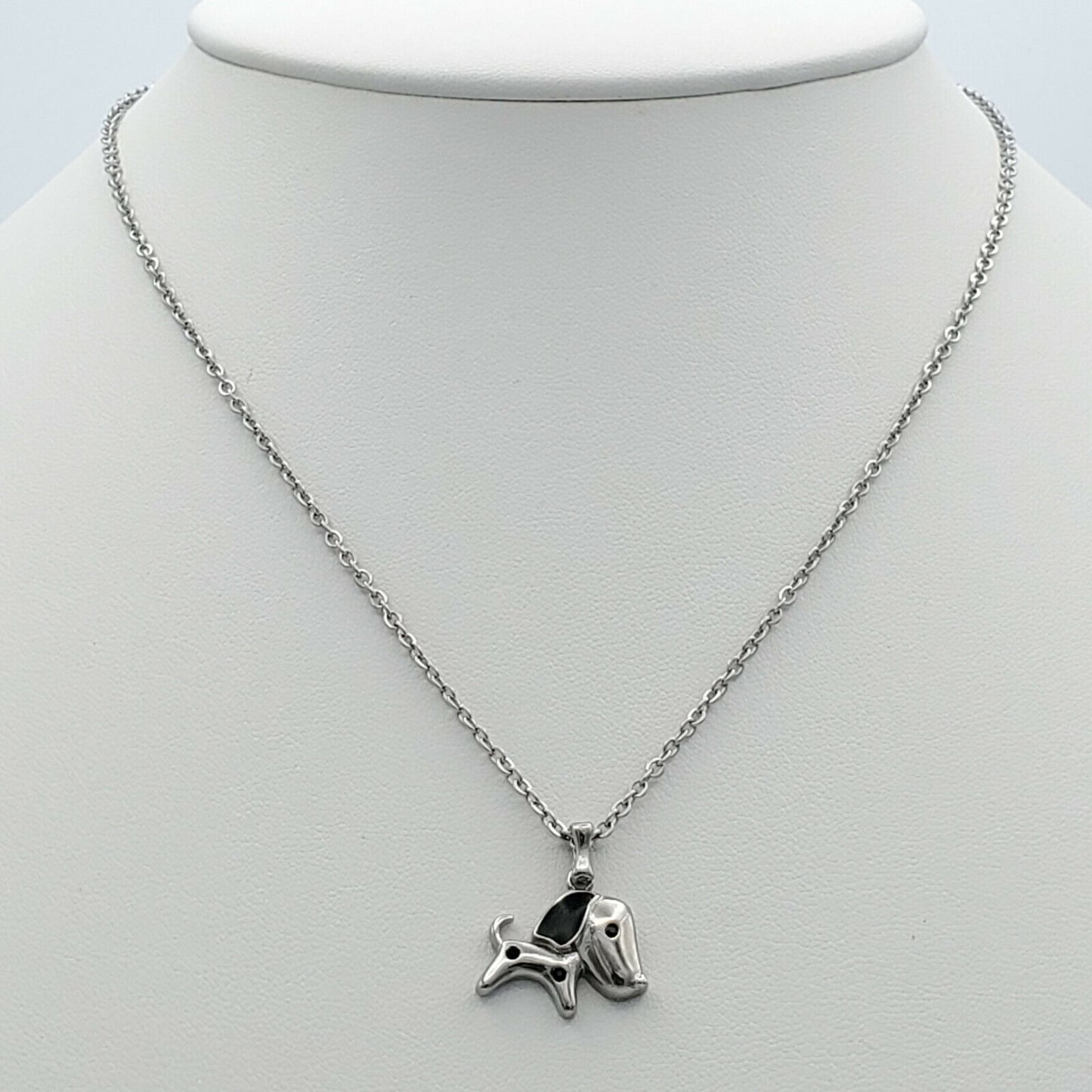 Necklaces - Stainless Steel. Dog Pendant & Chain - Animal Lover