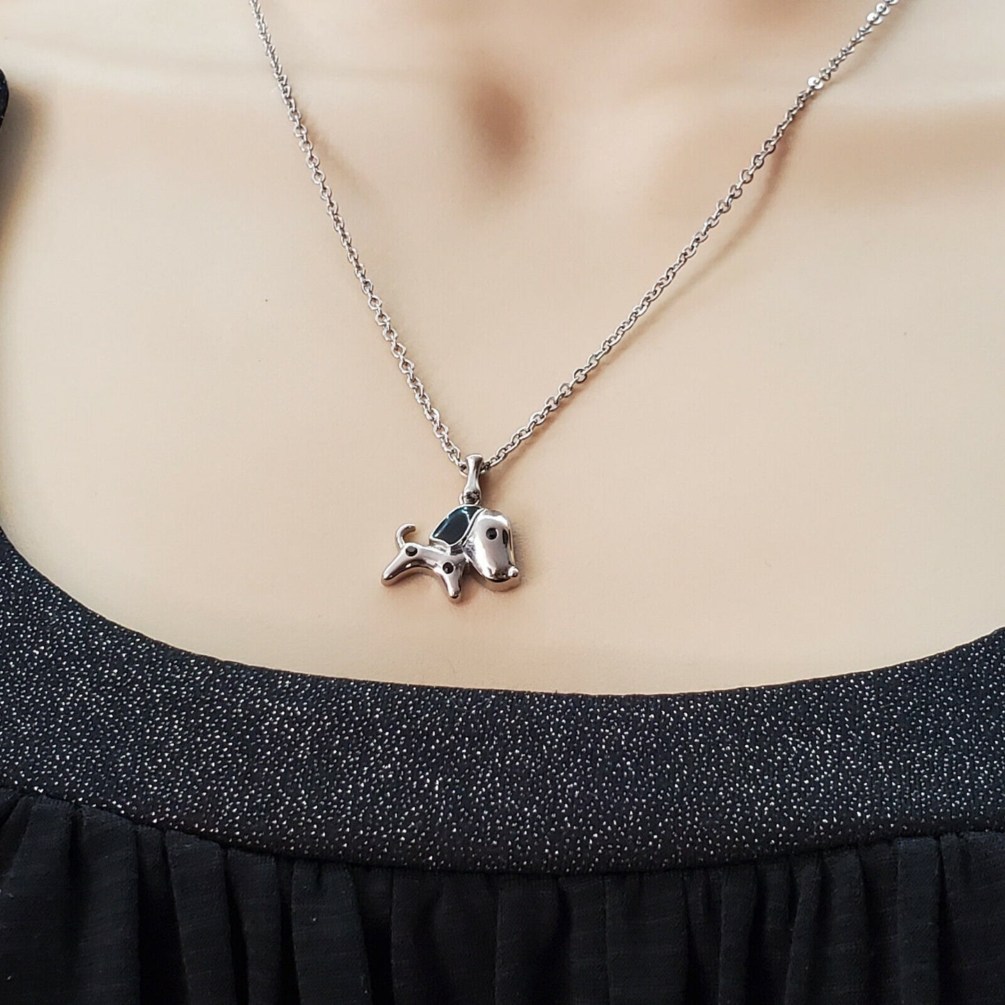 Necklaces - Stainless Steel. Dog Pendant & Chain - Animal Lover