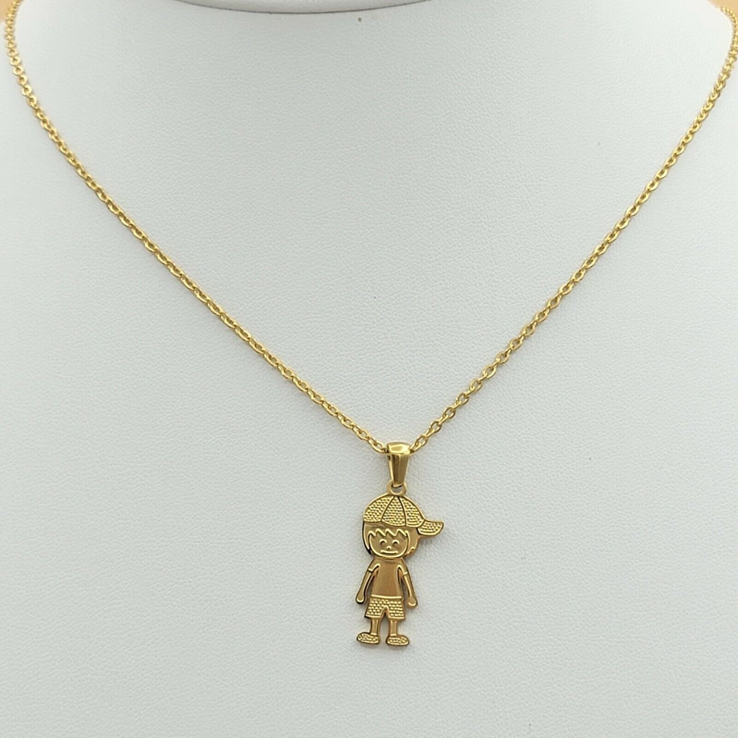 Necklaces - Stainless Steel Gold Plated. My Little Boy Pendant & Chain. Family