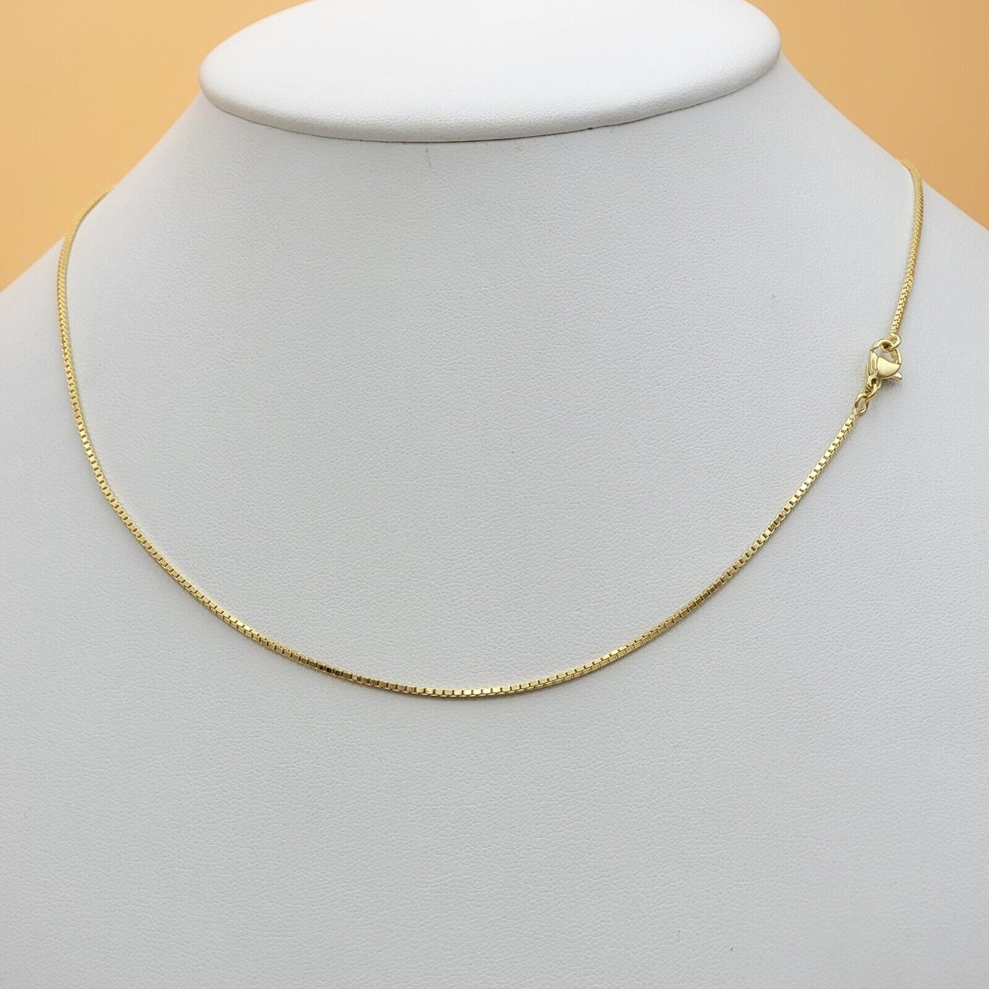 Necklaces - 14K Gold Plated. Chain Necklace - Box Style - 20in Long - 1.2mm