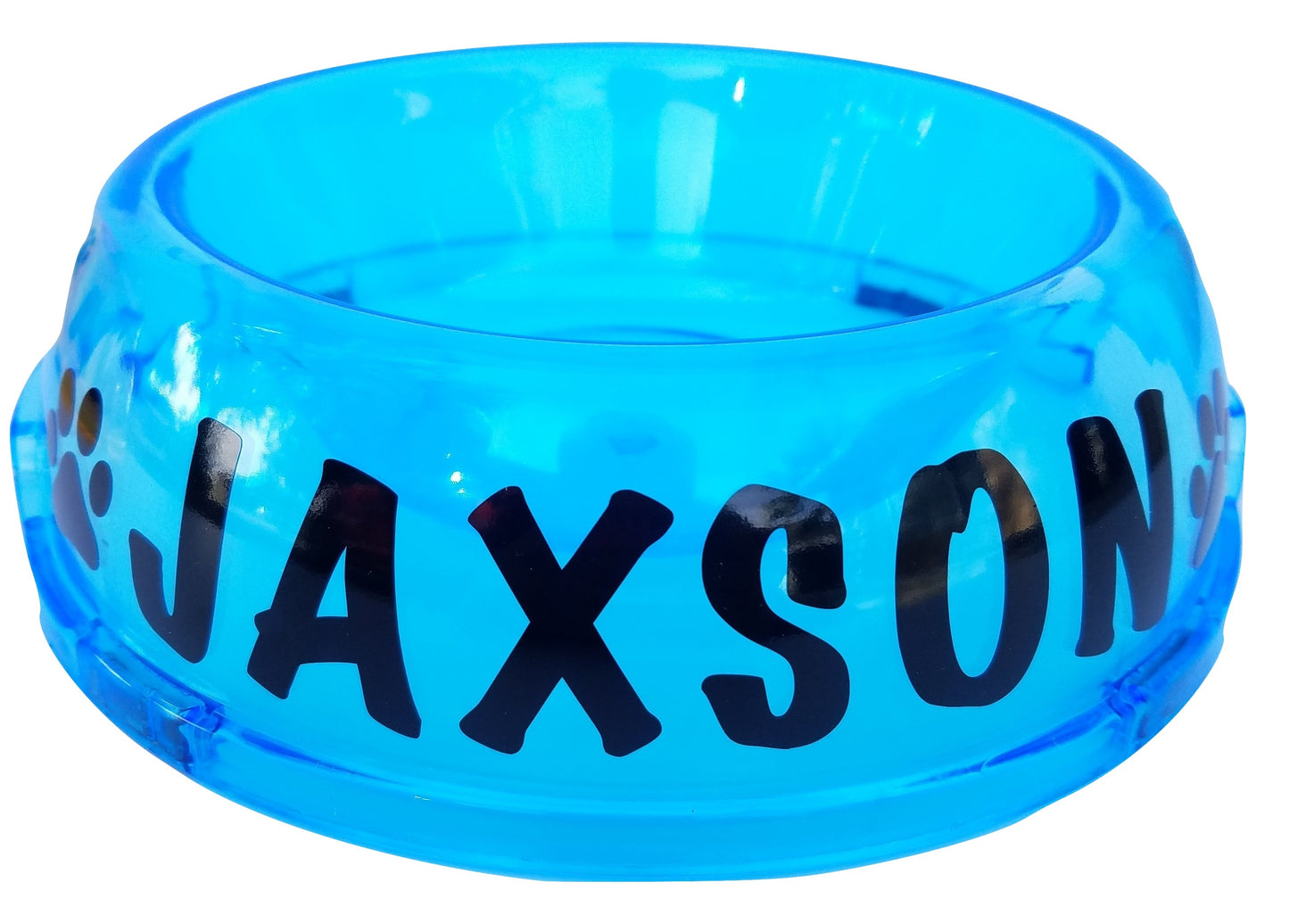 Custom Pet Bowl - Clear Color Dog Cat Pet food bowl. Translucent Dish.