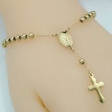 Rosary Bracelets - Stainless Steel. 14K Gold Plated. Our Lady of Guadalupe. *Premium Q*