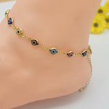 Anklets - Gold Plated. Multicolor Eyes *Premium Q*