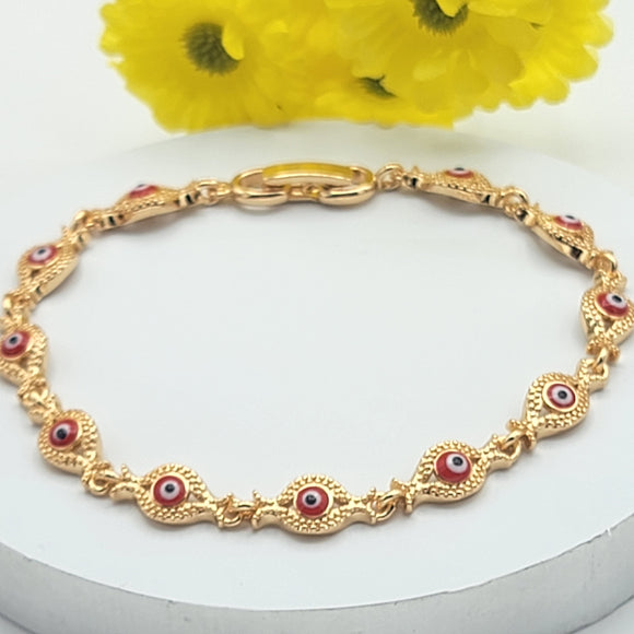 Bracelets - 18K Gold Plated. Red Eyes.