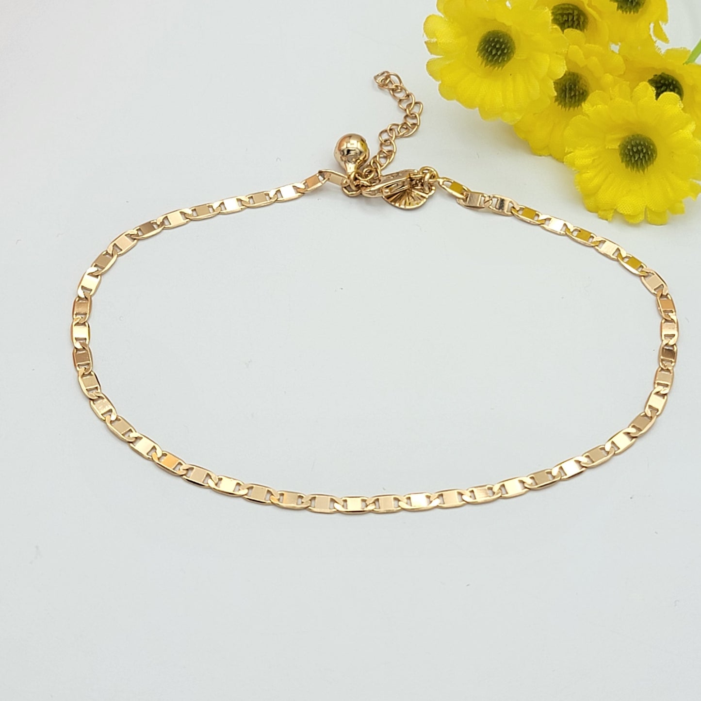 Anklets - 18K Gold Plated. Mariner Chain. 3mm W. *Premium Q*