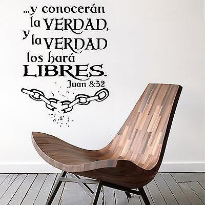 Vinilos Decorativos. Versículo de la biblia: Juan 8:32