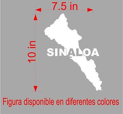 Decals - Stickers. Mexico: Mapa Sinaloa.