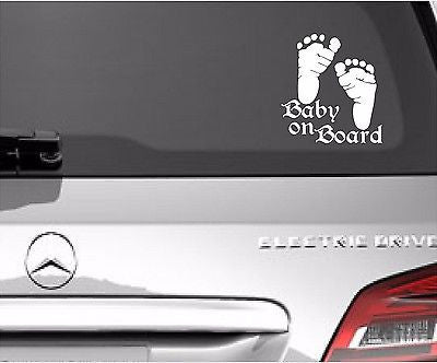 Decals - Stickers. Baby on board feet 6
