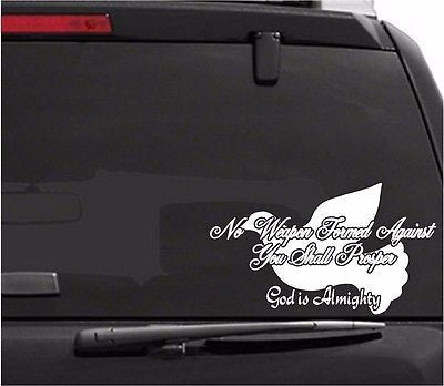 Decal - Religious - No Weapon Shall Prosper. Sticker.