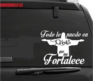 Decal - Religious - Todo lo Puedo en Cristo. Sticker