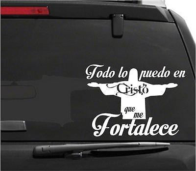 Decal - Religious - Todo lo Puedo en Cristo. Sticker