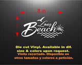 Decals - Stickers. USA. Long Beach, Sun, Sea.