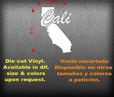 Decals - Stickers. USA. California Map 8" H x 5.5"W