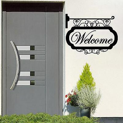 Stickers. Vinyl Wall Decal. Home Decor. Hanging Sign: Welcome. 22"
