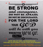 Christian Home Decor. Wall Decal. Bible Scripture:  Joshua 1:9