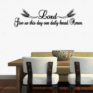 Christian Home Decor. Wall Decal. Lord, Give Us Our Daily Bread