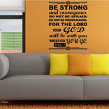 Christian Home Decor. Wall Decal. Bible Scripture:  Joshua 1:9