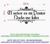 Spanish Wall Decals. Vinilos Decorativos. Versículo de la biblia: Salmos 23:1