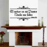 Spanish Wall Decals. Vinilos Decorativos. Versículo de la biblia: Salmos 23:1