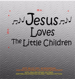 Christian Home Decor. Wall Decal. Jesus Loves The Little Children.  Music Notes.