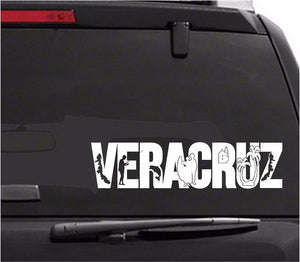 Decals - Stickers. Mexico: Emblema de Veracruz. Mapa.