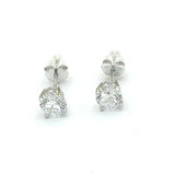 Solid 925 Sterling Silver. Solitaire 5mm CZ Earrings Unisex Stylish Men Women