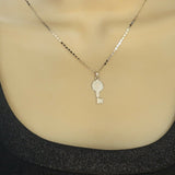 Solid 925 Sterling Silver. Double Sided Saint Benedict Key Pendant Necklace San Benito