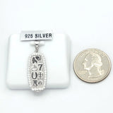Solid 925 Sterling Silver. Good Luck Icons Pendant 7 Eye Elephant Horseshoe Clover