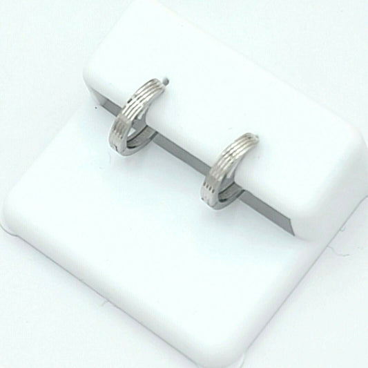 Solid 925 Sterling Silver. Plain Hoop 2mm Earrings. Unisex Stylish Men Women
