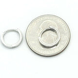 Solid 925 Sterling Silver. Plain Hoop 2mm Earrings. Unisex Stylish Men Women