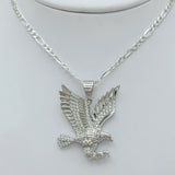 Solid 925 Sterling Silver. CZ ICY BLING EAGLE PENDANT (Optional Chain)