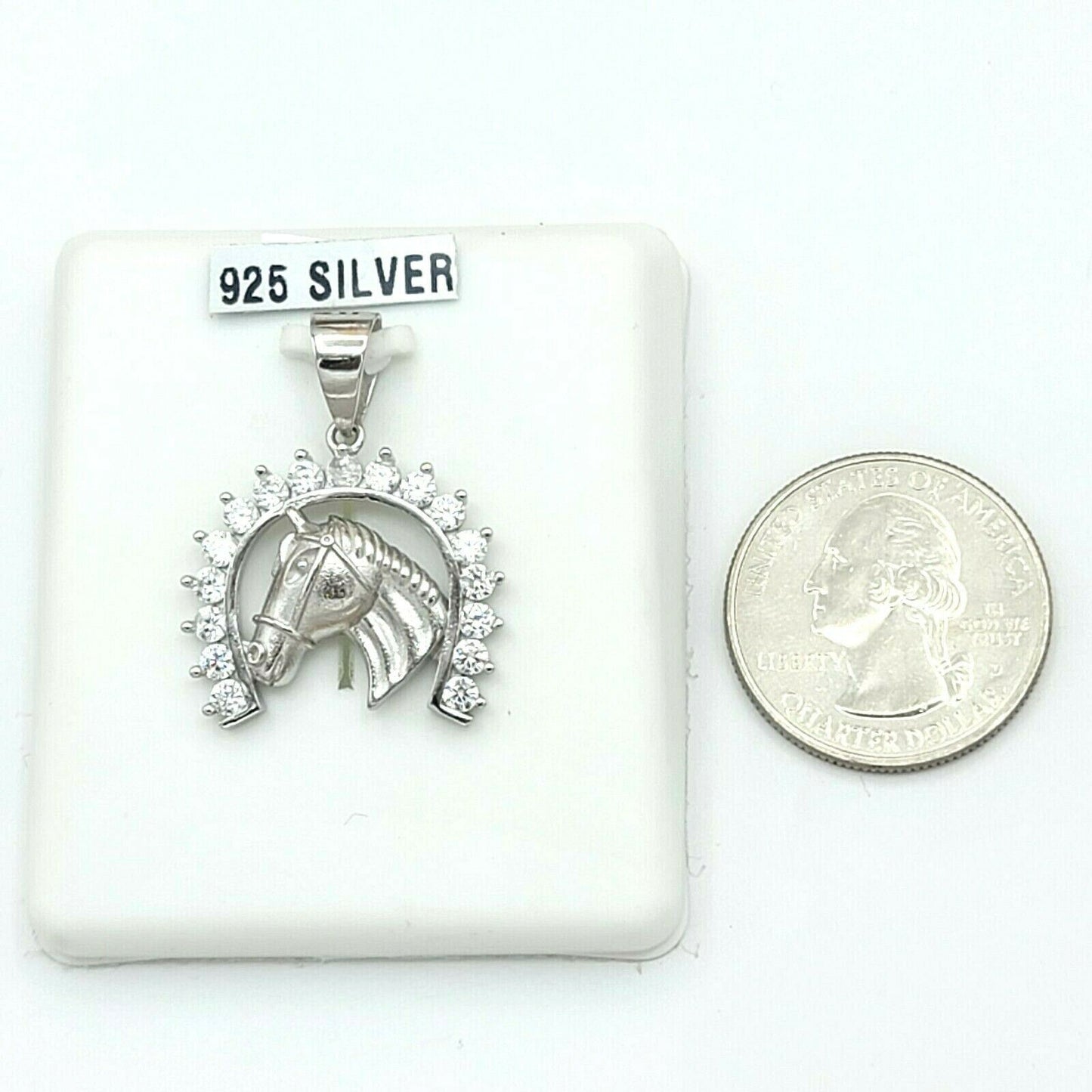 Solid 925 Sterling Silver. Horse Shoe Talisman Pendant with Optional Chain. Horse Head