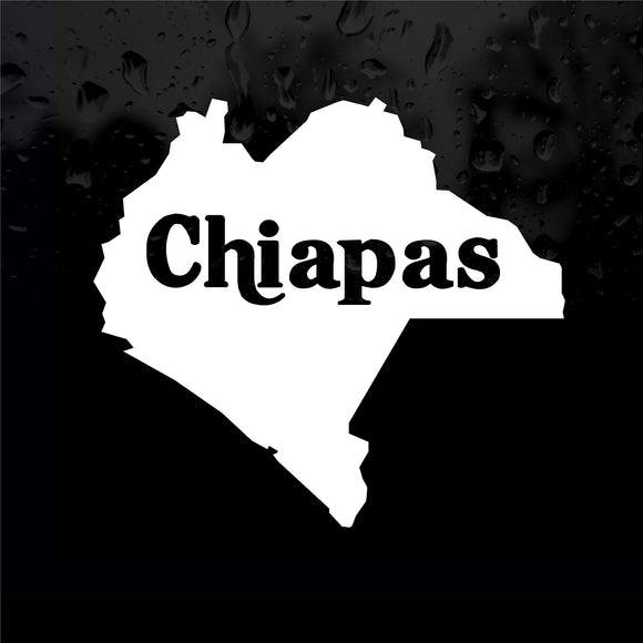Decals - Stickers. Mexico: Mapa Chiapas.  Map.