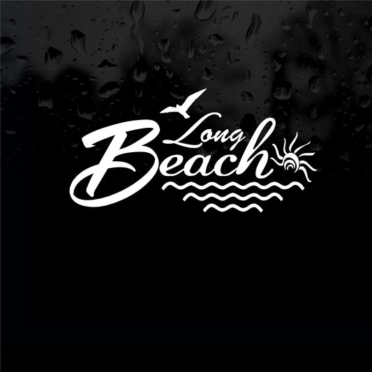 Decals - Stickers. USA. Long Beach, Sun, Sea.