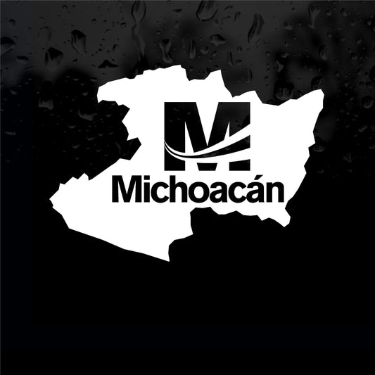 Decals - Stickers. Mexico: Mapa Michoacan. Logo.