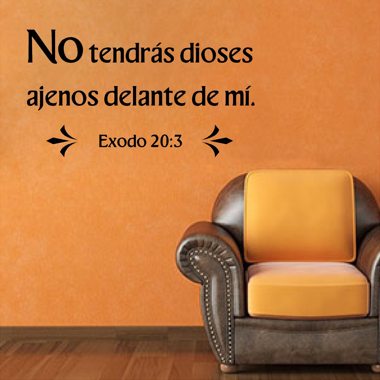 Vinilos Decorativos. Versículo de la biblia: Exodo 20:3