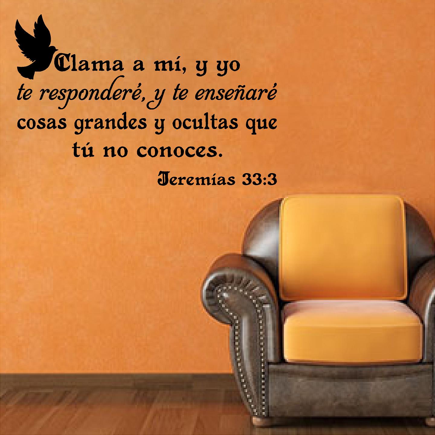 Vinilos Decorativos.  Versículo de la biblia: Jeremías 33