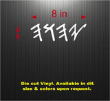 Decal - Religious - The tetragrammaton in Paleo-Hebrew. Sticker