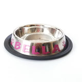 Custom Pet Bowl - Personalized Stainless Steel Pet Bowl.  Custom Name.