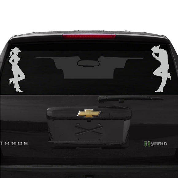 Decals - Stickers. Cowboy couple. Cowboy and Cowgirl.
